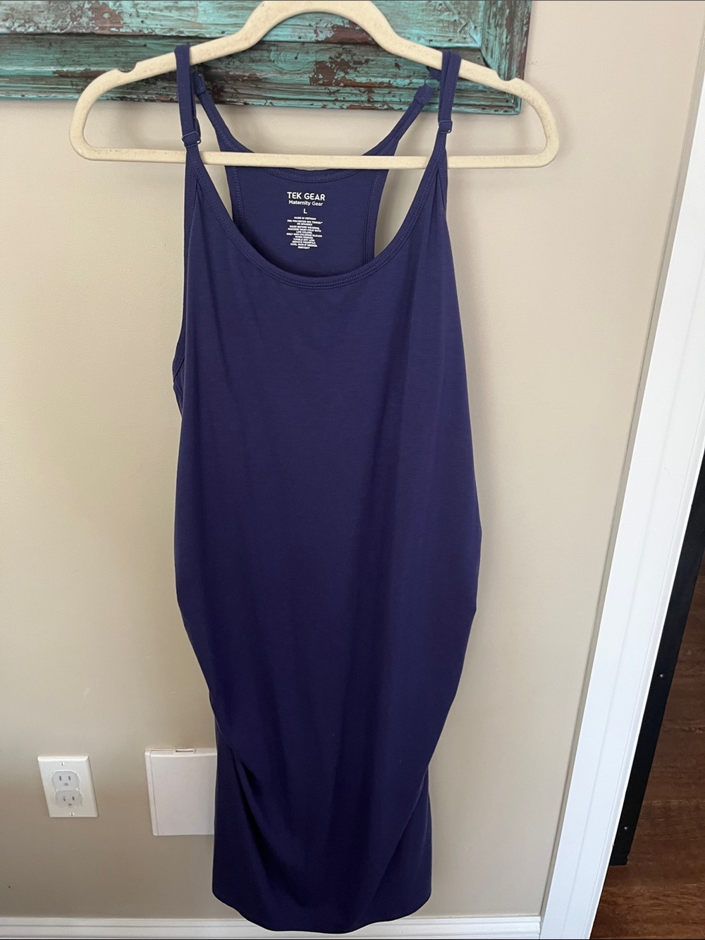 tek gear Maternity deep purple tank dress with adjustable straps
